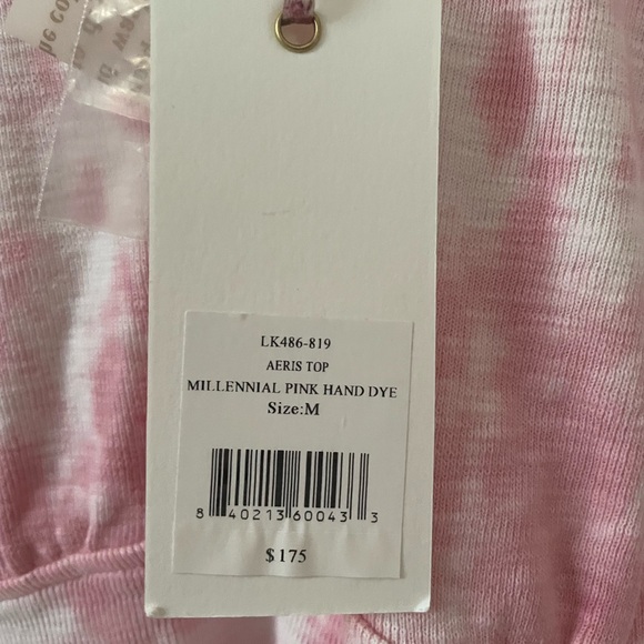 Pink tie dye Henley top from LoveShackFancy - Picture 4 of 5